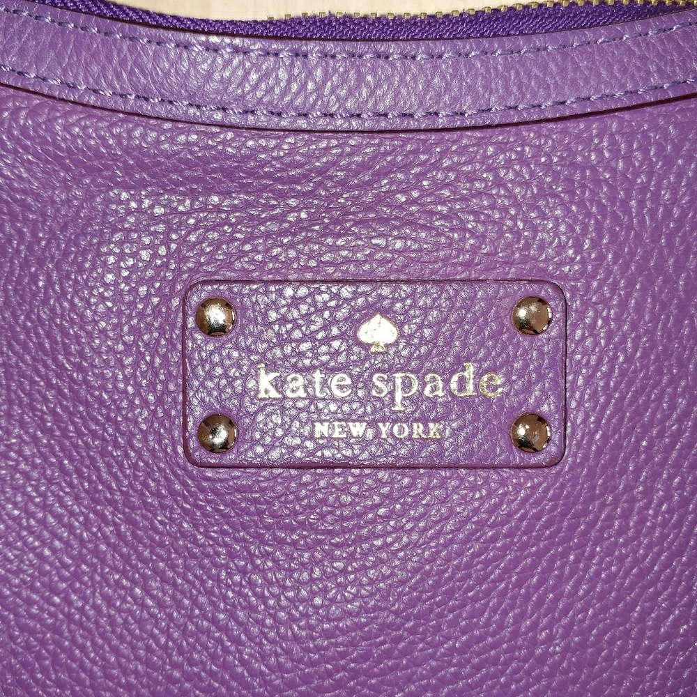 Kate Spade Purple Leather Hobo Bag